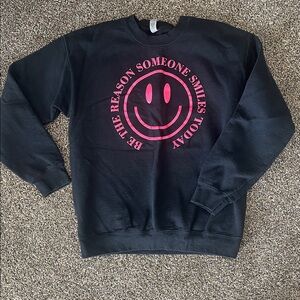 Black Smiley Face Sweater